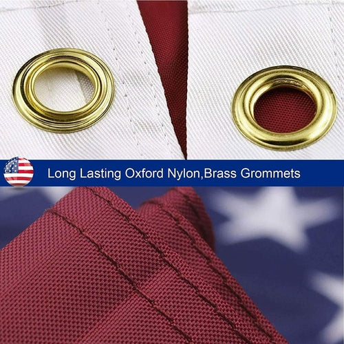 American Flag HEAVY DUTY Outdoor Embroidered Stars USA Flag