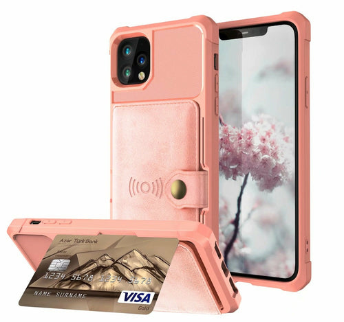 24/7 Protection Magnetic Leather Wallet Armor Case for iPhone