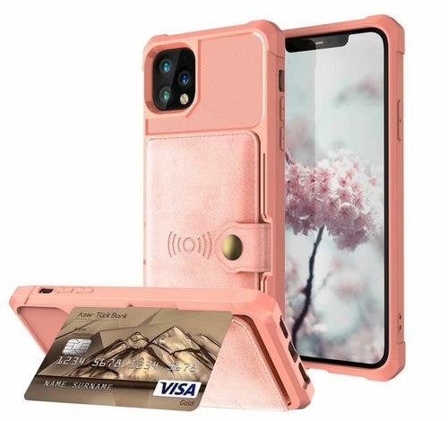 24/7 Protection Magnetic Leather Wallet Armor Case for iPhone