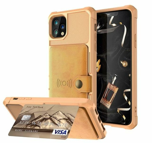 24/7 Protection Magnetic Leather Wallet Armor Case for iPhone
