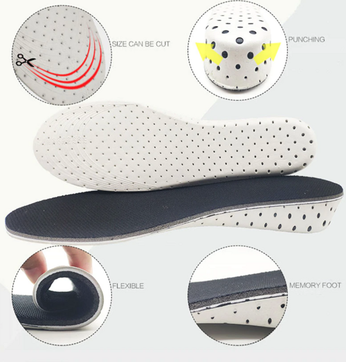 Men and Womens Invisible Height Increase Insoles Heel Lift Taller Shoe