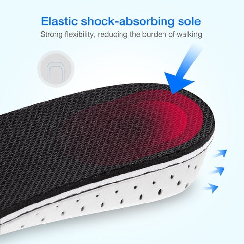 Men and Womens Invisible Height Increase Insoles Heel Lift Taller Shoe