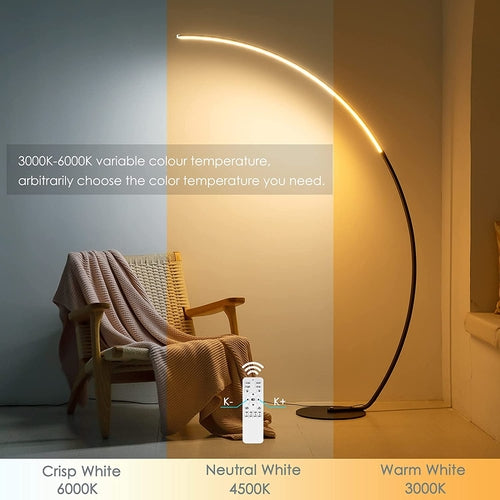 Cool Modern RBGW Curve Floor Lamp