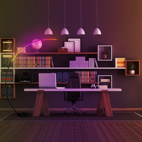 Cool Modern RBGW Curve Floor Lamp