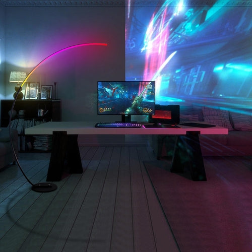 Cool Modern RBGW Curve Floor Lamp